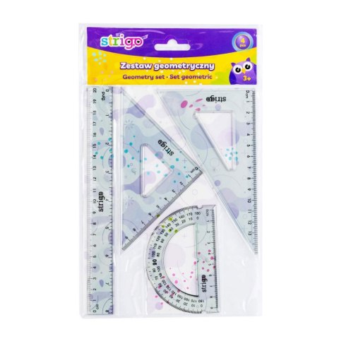 Zestaw szkolny geometryczny 4 elementy Strigo PILOT SSC009