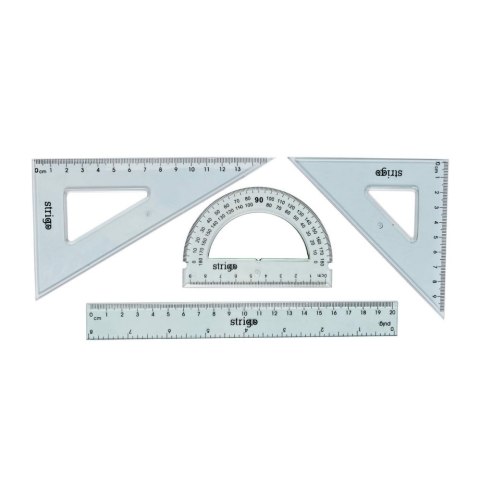 Zestaw szkolny geometryczny 4 elementy Strigo PILOT SSC009