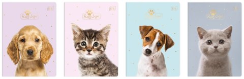 Zeszyt A5 16 kartek kratka Puppy Sign INTERDRUK 226921