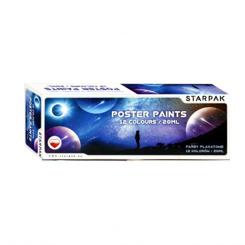 Farby plakatowe 12kolorów 20ml Space STARPAK 472914