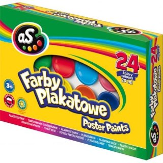 Farby plakatowe 24 kolory 20ml AS ASTRA 301219005