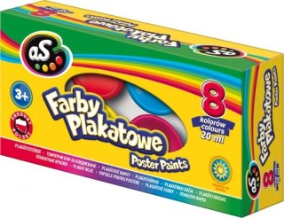 Farby plakatowe AS 8 kolorów 20 ml ASTRA 301219002