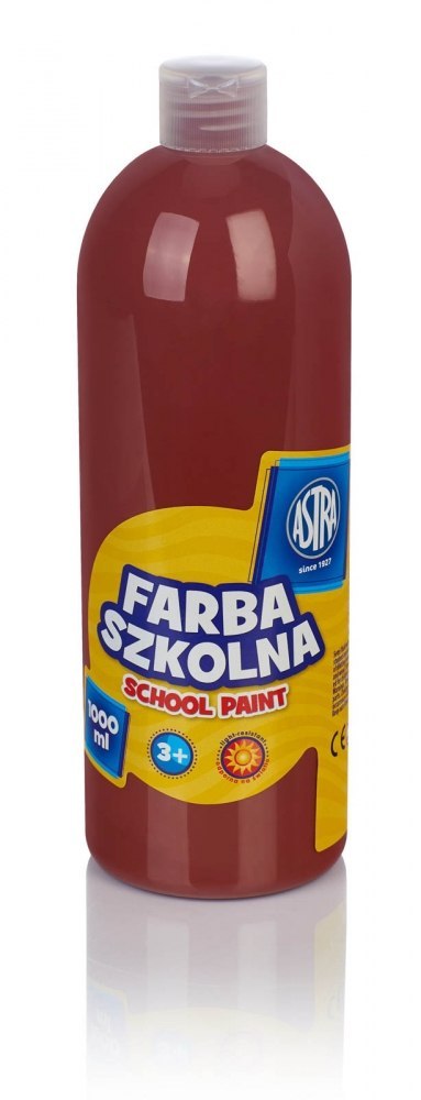 Farby szkolne w butelce 1 l brązowy ASTRA 301217056