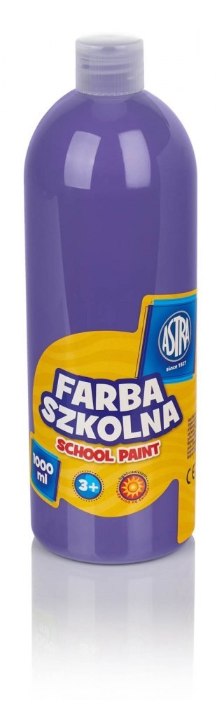 Farby szkolne w butelce 1 l fioletowy ASTRA 301217058
