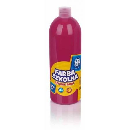 Farby szkolne w butelce 1 l różowy ASTRA 301217050