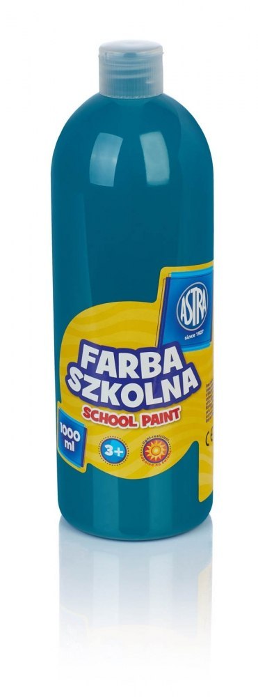 Farby szkolne w butelce 1 l turkusowy ASTRA 301217064