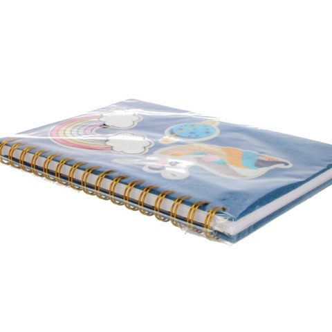 Kołonotes A5/100k oprawa twarda jeans Jednorożec STARPAK 453590