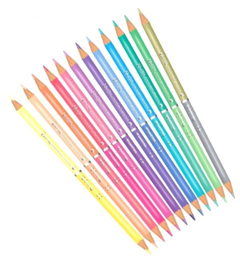 Kredki ołówkowe 2 stronne 24 kolory pastelowe Colorino PATIO 87737
