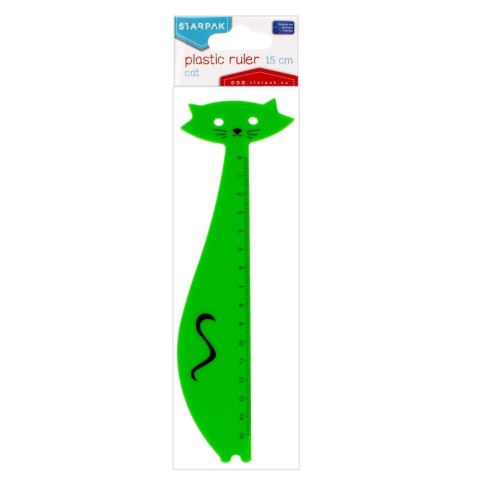 Linijka plastikowa Kot 15cm STARPAK 447744