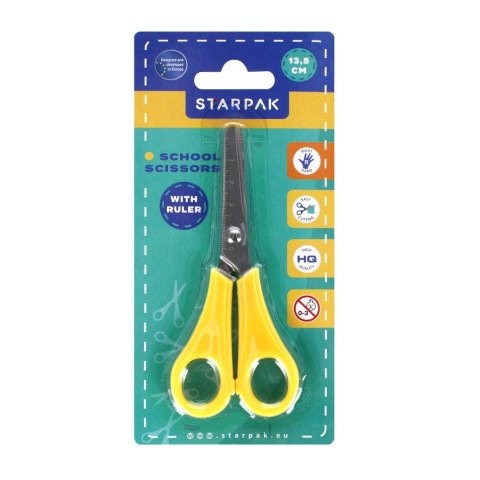 Nożyczki metalowe 13,5cm z miarką STARPAK 447394