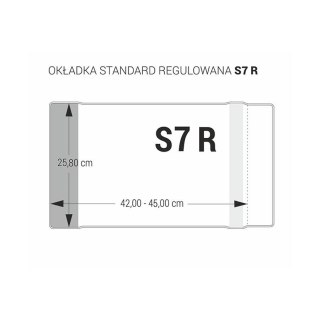 Okładka standard S7-258 regulowana z kodem na szt. op. 25 BIURFOL OZK-58