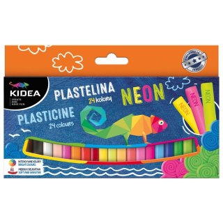 PLASTELINA 24KOL NEON KIDEA WB