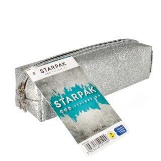 Piórnik saszetka 1zamek Star srebro STARPAK 447182
