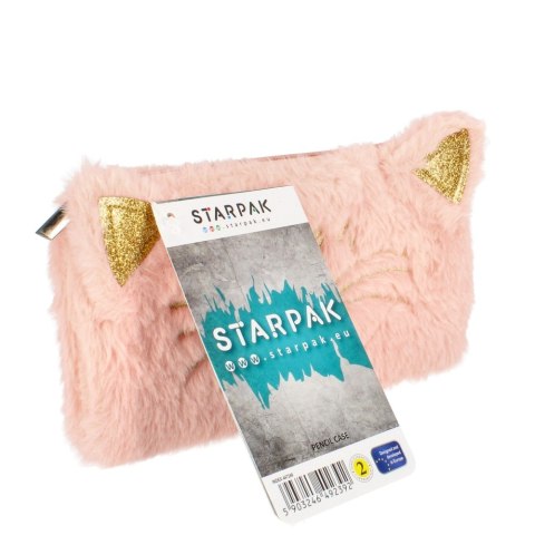 Piórnik saszetka pluszowa 1zamek Kot STARPAK 447240