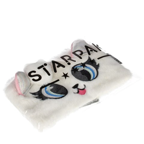 Piórnik saszetka pluszowy 1zamek Big Eyes White STARPAK 471826