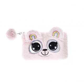 Piórnik saszetka pluszowy 1zamek Big Eyes różowy STARPAK 472164