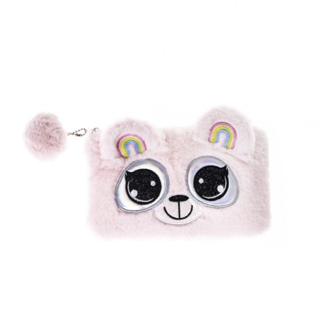 Piórnik saszetka pluszowy 1zamek Big Eyes różowy STARPAK 472164