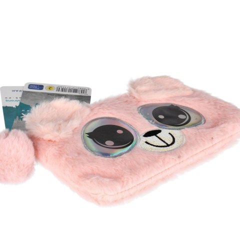 Piórnik saszetka pluszowy 1zamek Big Eyes różowy STARPAK 472164