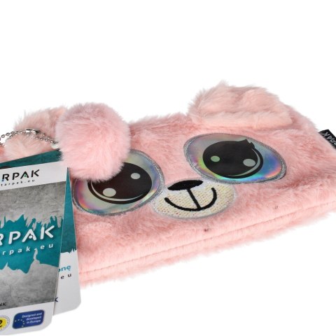 Piórnik saszetka pluszowy 1zamek Big Eyes różowy STARPAK 472164