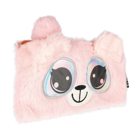 Piórnik saszetka pluszowy 1zamek Big Eyes różowy STARPAK 472164