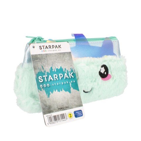 Piórnik saszetka pluszowy 1zamek Silver Unicorn STARPAK 472160