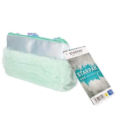 Piórnik saszetka pluszowy 1zamek Silver Unicorn STARPAK 472160
