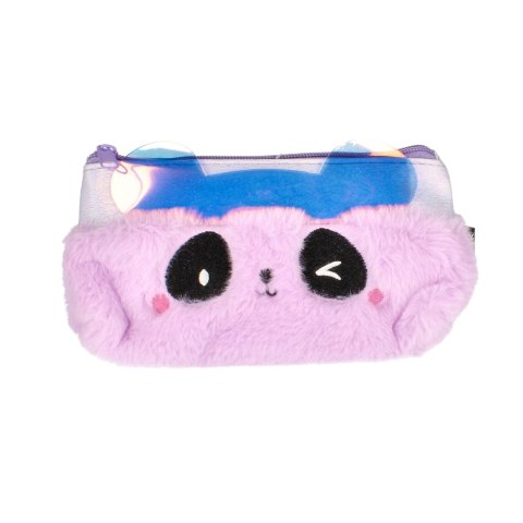 Piórnik saszetka pluszowy 1zamek Violet Bear STARPAK 472161