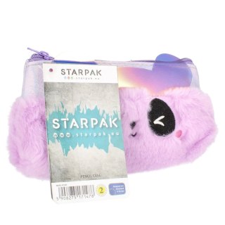 Piórnik saszetka pluszowy 1zamek Violet Bear STARPAK 472161