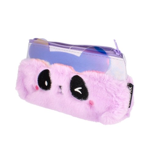 Piórnik saszetka pluszowy 1zamek Violet Bear STARPAK 472161