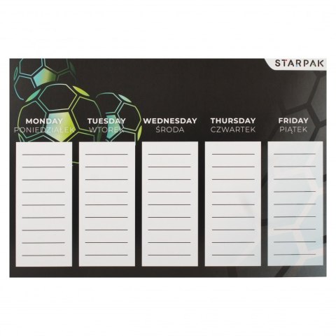 Plan lekcji z tabliczką mnożenia A5 Football STARPAK 431260