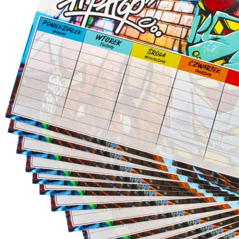 Plan lekcji z tabliczką mnożenia A5 Graffiti STARPAK 451893