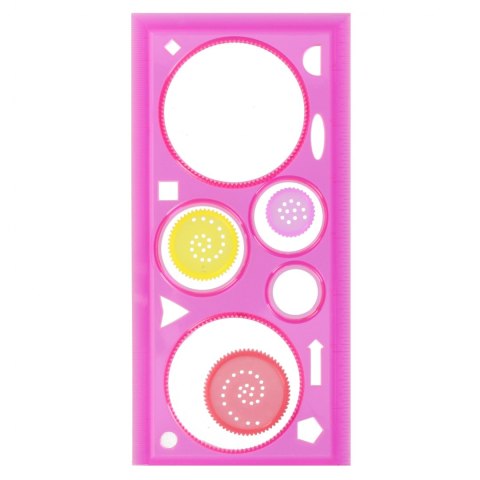 Szablon kreślarski kolorowy z linijką 20cm mix kolorów PBH STARPAK 470970