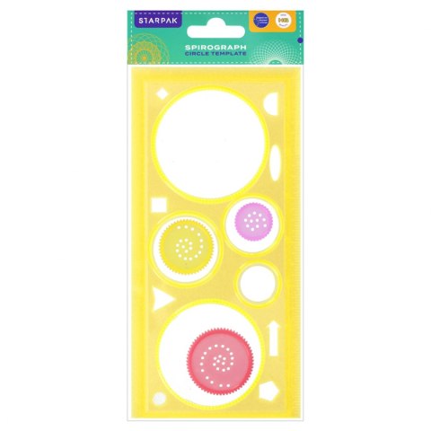 Szablon kreślarski kolorowy z linijką 20cm mix kolorów PBH STARPAK 470970