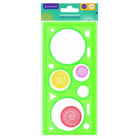 Szablon kreślarski kolorowy z linijką 20cm mix kolorów PBH STARPAK 470970