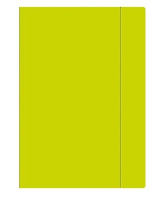 Teczka z gumką papierowa A4 Limonkowa Fluo INTERDRUK 267221