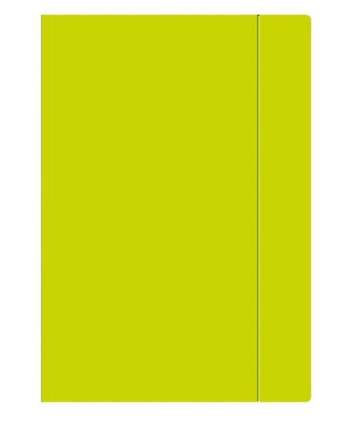 Teczka z gumką papierowa A4 Limonkowa Fluo INTERDRUK 267221