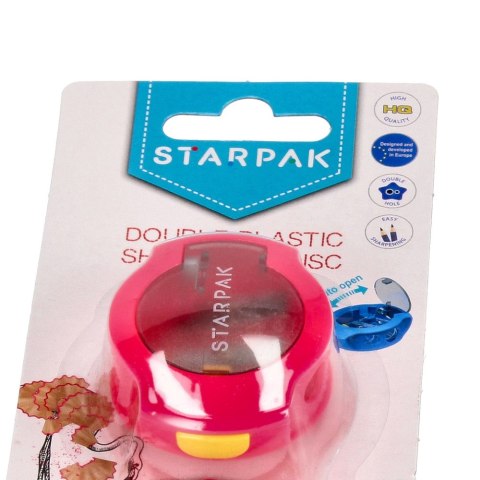 Temperówka 2 ostrza Dysk różowa B/C STARPAK 471005