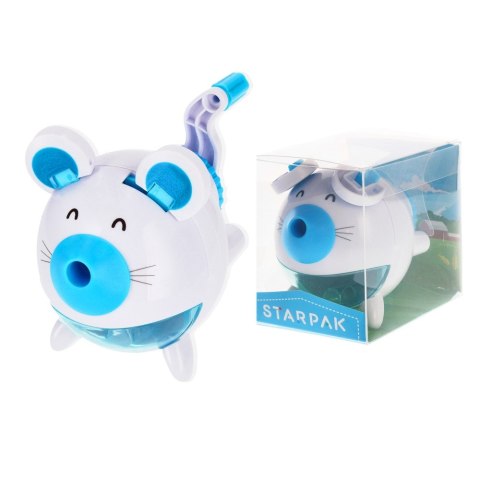 Temperówka na korbkę Mysz niebieska STARPAK 470859