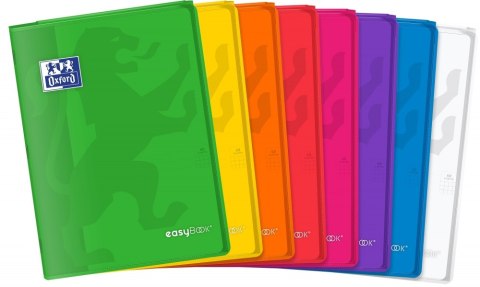 Zeszyt A4 Oxford Easybook, 60 kartek, kratka z marginesem, mix kolorów