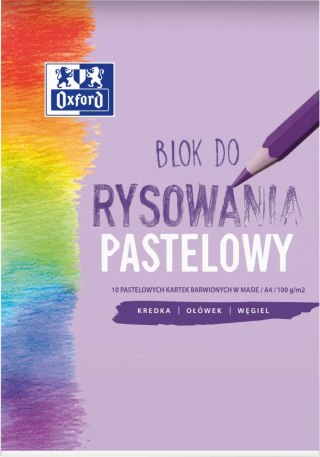 Blok rysunkowy A4 Oxford 10 kartek, Pastelowy