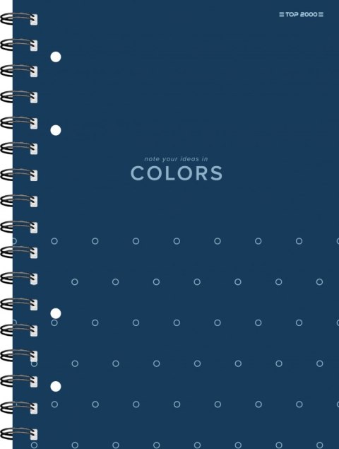 Kołozeszyt A4 Top 2000 COLORS 100 kartek w kratkę, Niebieski
