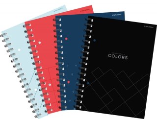 Kołozeszyt A5 TOP COLORS, Podwójna Spirala, 80 kartek w kratkę