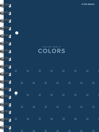 Kołozeszyt A5 Top 2000 COLORS 100 kartek w kratkę, Niebieski