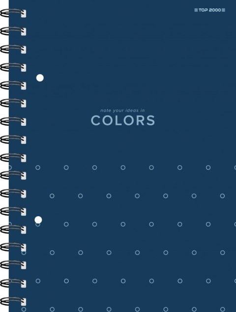 Kołozeszyt A5 Top 2000 COLORS 100 kartek w kratkę, Niebieski