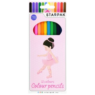 Kredki ołówkowe 12 kolorów Balerina STARPAK 490900