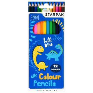 Kredki ołówkowe 12 kolorów Dino STARPAK 512000