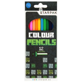 Kredki ołówkowe 12 kolorów Pixel Game STARPAK 484791