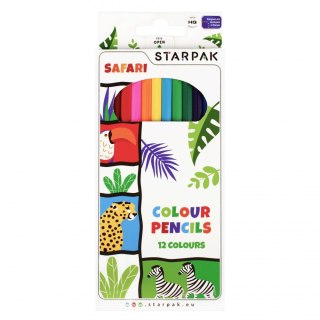 Kredki ołówkowe 12 kolorów Safari STARPAK 501767