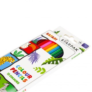Kredki ołówkowe 12 kolorów Safari STARPAK 501767