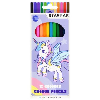 Kredki ołówkowe 12 kolorów Unicorn STARPAK 490919
